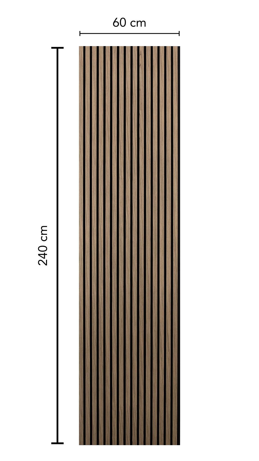 Smoke Oak Wood Veneer Grille Acoustic Panel
