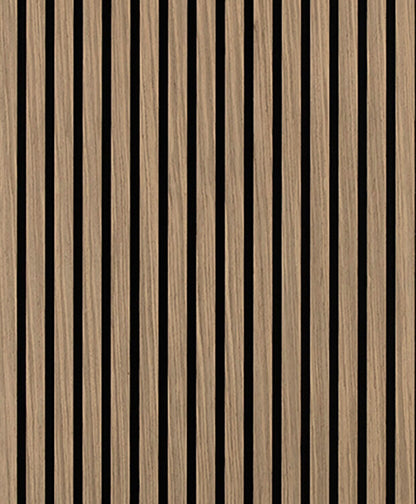 Smoke Oak Wood Veneer Grille Acoustic Panel