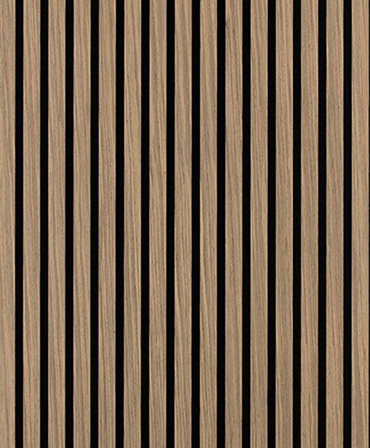 Smoke Oak Wood Veneer Grille Acoustic Panel