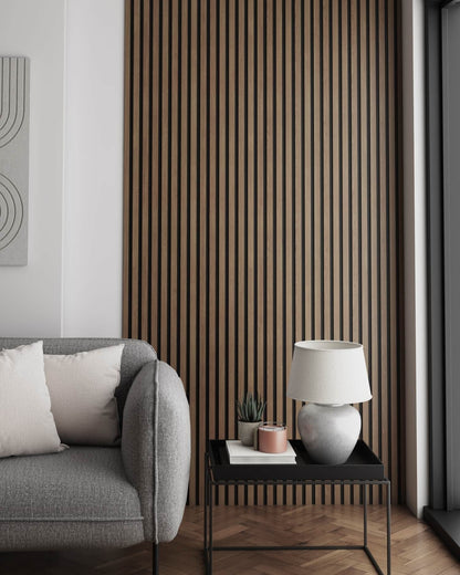 Walnut Wood Veneer Grille Acoustic Panel