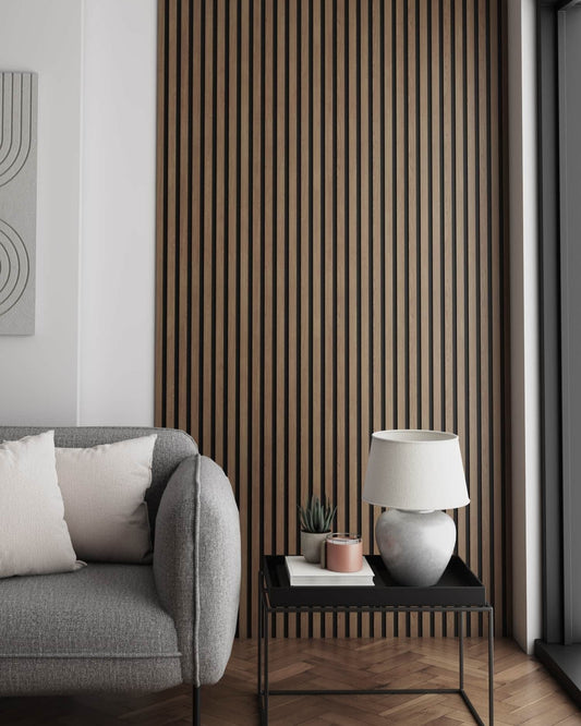 Walnut Wood Veneer Grille Acoustic Panel